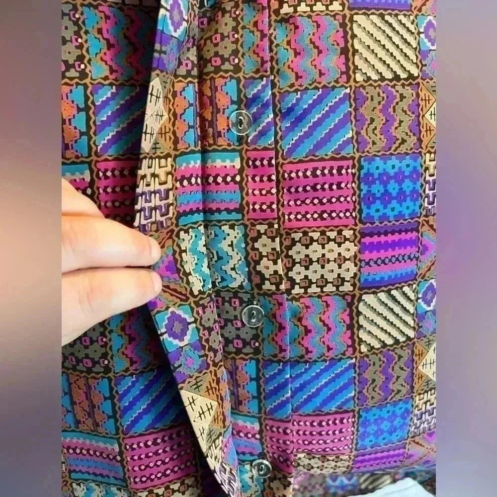 Notations Vintage Patterned Blouse - image 3